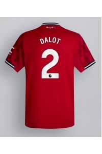 Manchester United Diogo Dalot #2 Jalkapallovaatteet Kotipaita 2025-26 Lyhythihainen